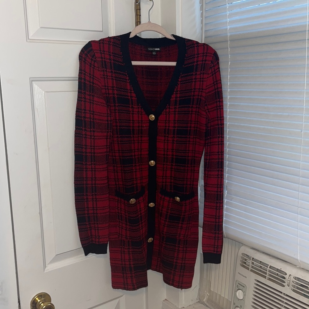 COPY - Power Hour Plaid Mini Dress- Red/Black Fashion Nova